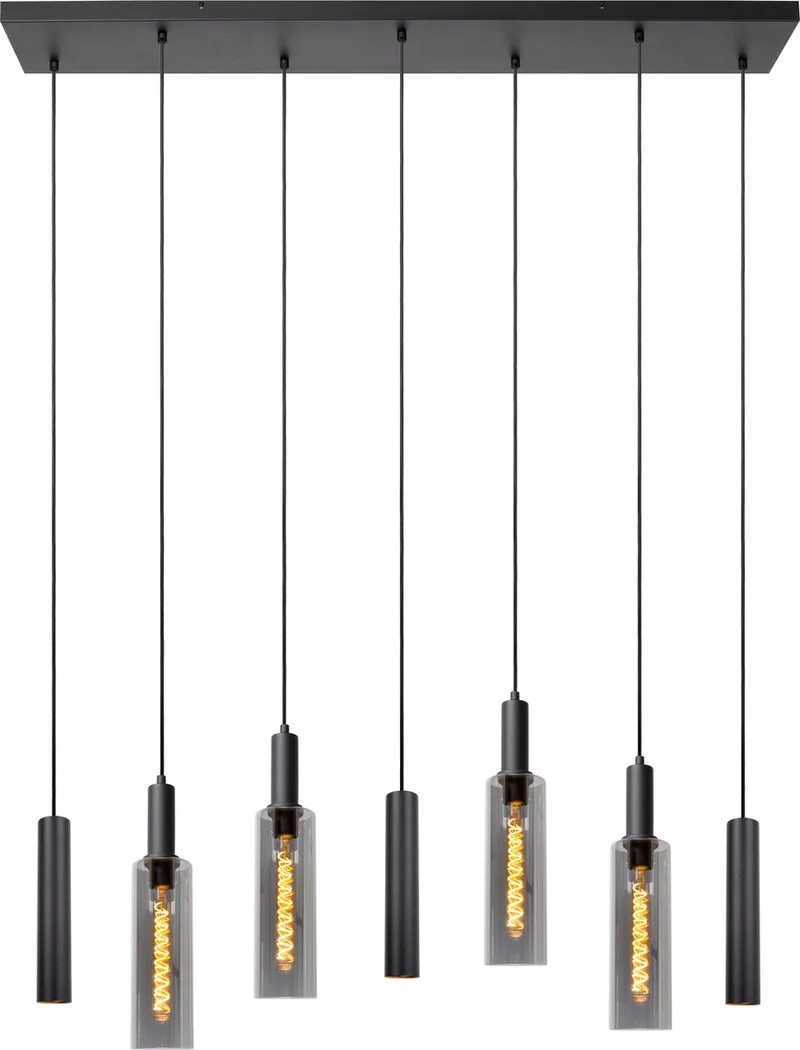 REX - Hanglamp - 4xE27 de Lucide en Fumé – photo produit