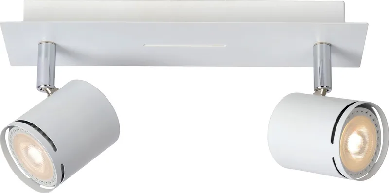 RILOU - Plafondspot (Plafondlamp) - LED Dimbaar - GU10 (MR16) - 2x5W 3000K van Lucide in Wit – productfoto