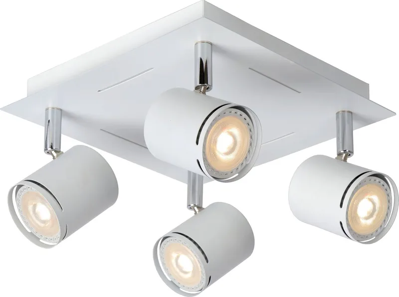 RILOU - Plafondspot (Plafondlamp) - LED Dimbaar - GU10 (MR16) - 4x5W 3000K de Lucide en Blanc – photo produit