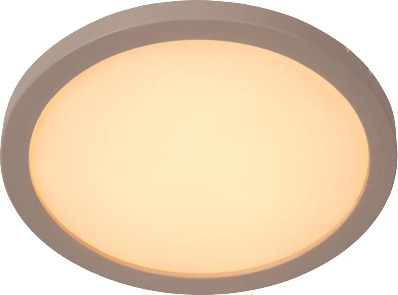 RINUS - Plafonnière (Plafondlamp) Badkamer - Ø 19 cm - LED - CCT - 1x9,5W 2200K/3000K - IP44 - Essential de Lucide en Opaal – photo produit