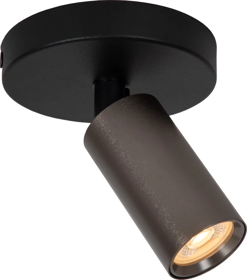 RITMO - Plafondspot (Plafondlamp) - Ø 10 cm - 1xGU10 (MR11) de Lucide en Koffie – photo produit