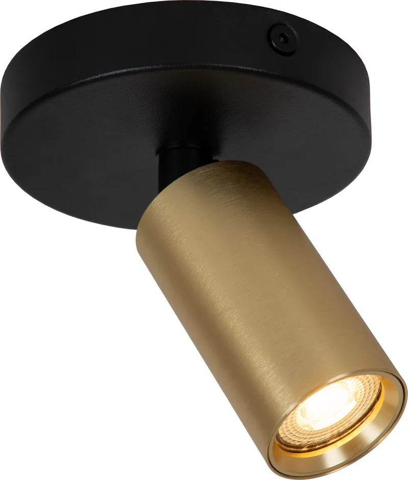 RITMO - Plafondspot (Plafondlamp) - Ø 10 cm - 1xGU10 (MR11) - Mat Goud / Messing von Lucide in Mat Goud, Messing – Produktfoto