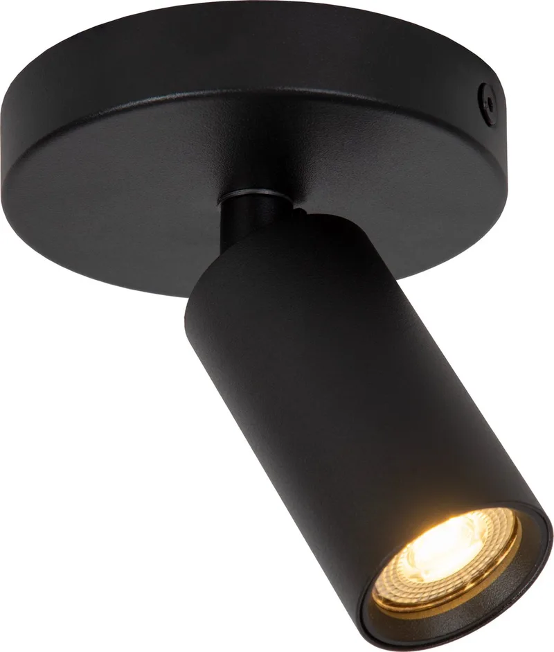 RITMO - Plafondspot (Plafondlamp) - Ø 10 cm - 1xGU10 (MR11) van Lucide in Zwart – productfoto