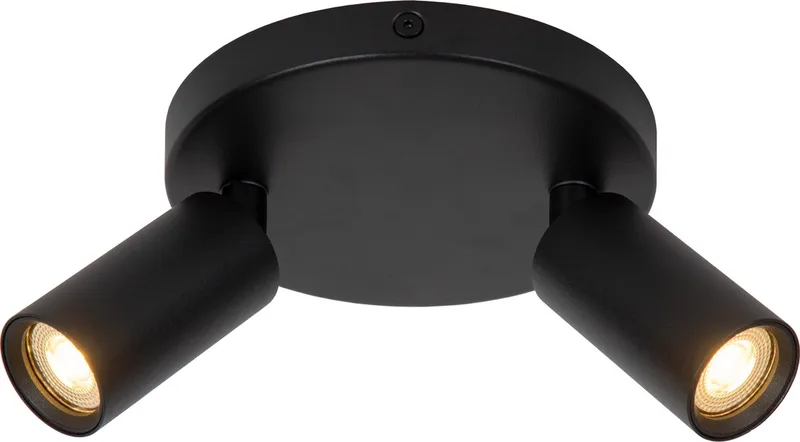 RITMO - Plafondspot (Plafondlamp) - Ø 15 cm - 2xGU10 (MR11) von Lucide in Schwarz – Produktfoto