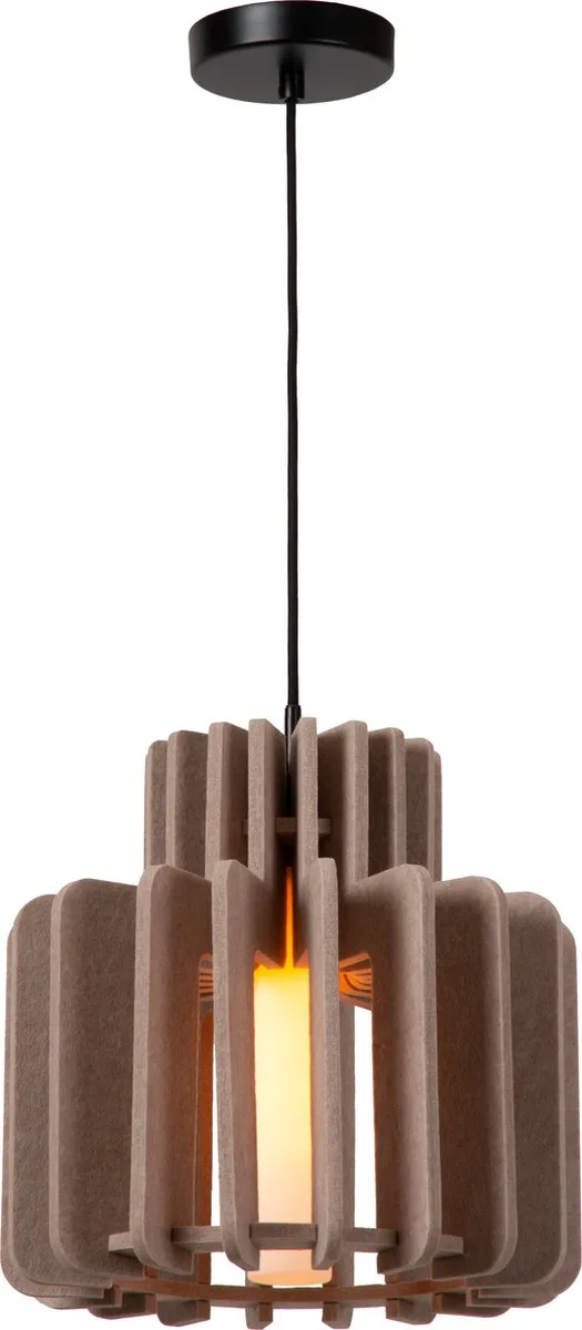 ROLLO - Hanglamp - 1xE27 - Japandi från Lucide i Taupe – produktbild