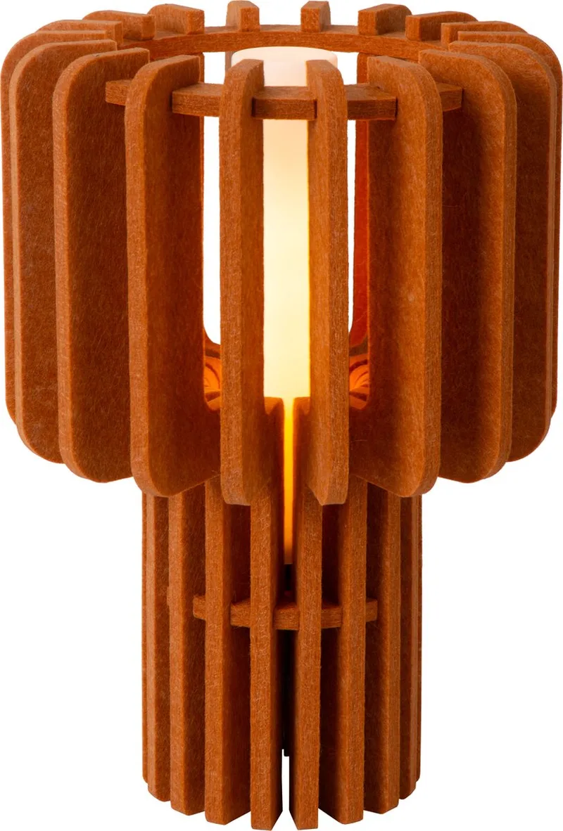 ROLLO - Tafellamp - 1xE27 - Japandi från Lucide i Terracotta – produktbild