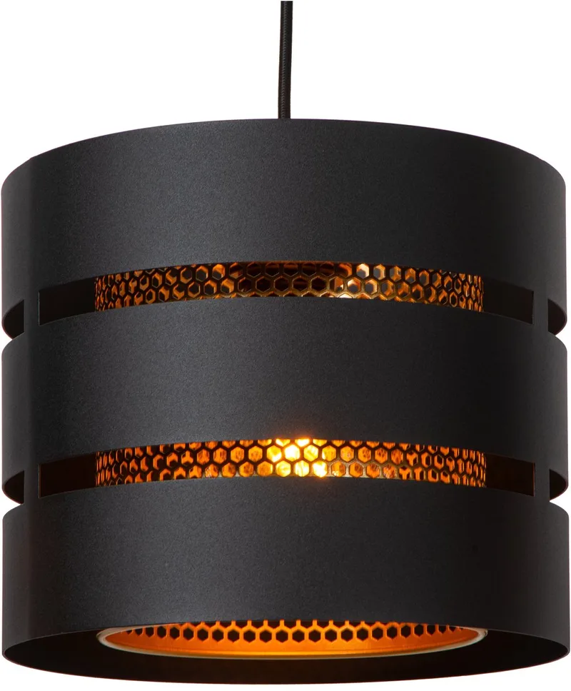 ROSAS - Hanglamp - 3xE27 de Lucide en Noir – photo produit