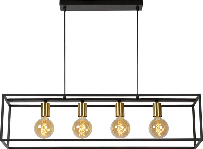 RUBEN - Hanglamp - 4xE27 by Lucide in Black – product photo
