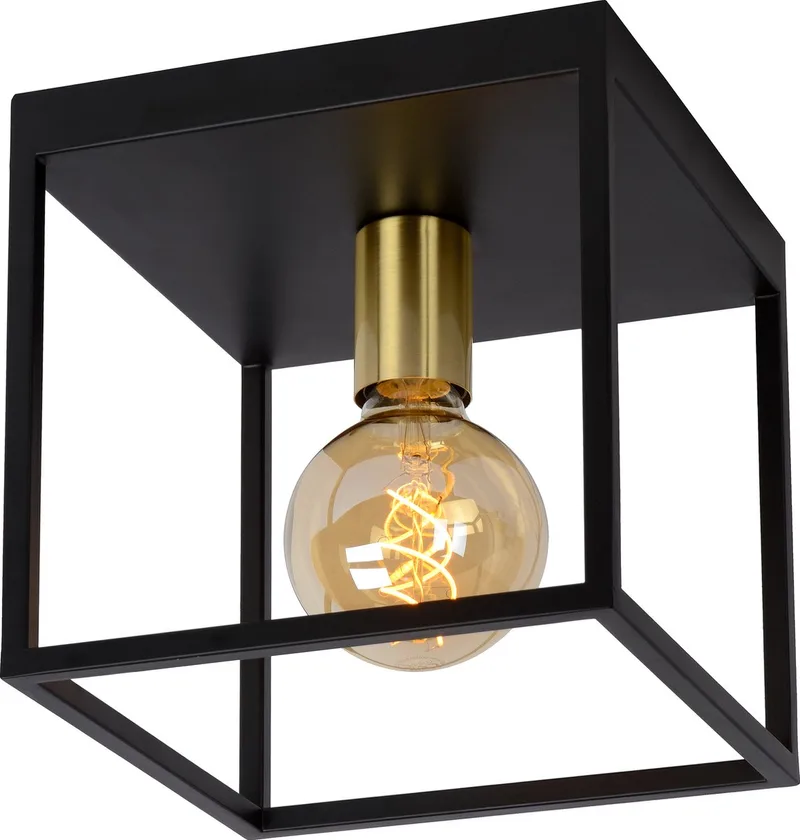 RUBEN - Plafonnière (Plafondlamp) - 1xE27 van Lucide in Zwart – productfoto