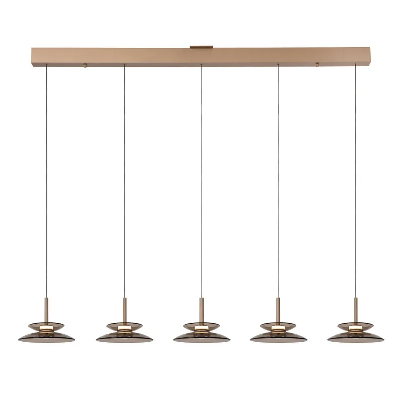 SANTIAGO - Hanglamp - LED Dimb. - CCT - 5x10W 2700K/4000K - Amber - Premium von Lucide – Produktfoto