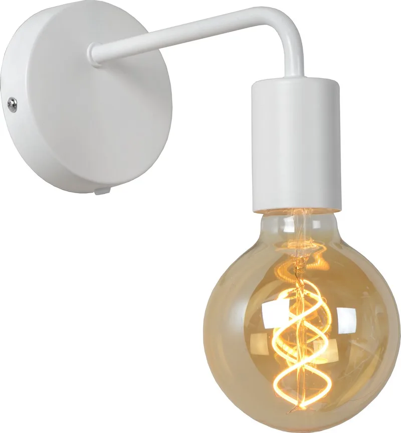 SCOTT - Wandlamp - 1xE27 de Lucide en Blanc – photo produit