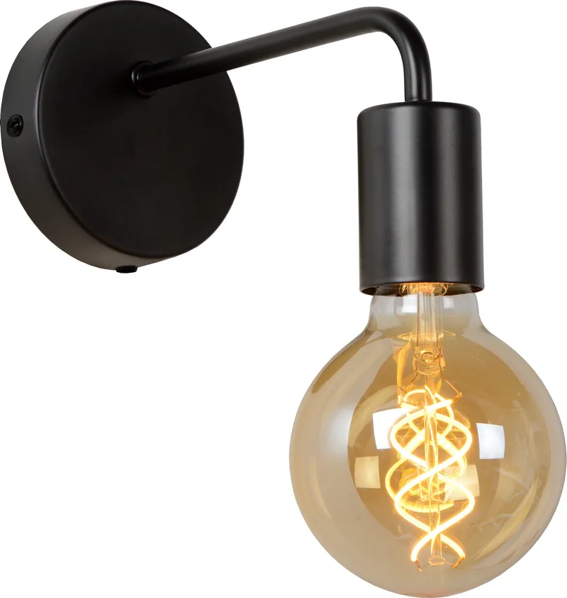 SCOTT - Wandlamp - 1xE27 fra Lucide i Sort – produktbillede