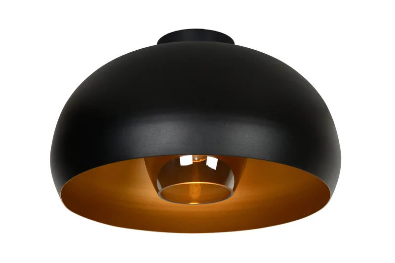 SHARAN - Plafonnière - Ø 38 cm - 1xE27 - Zwart de Lucide – photo produit