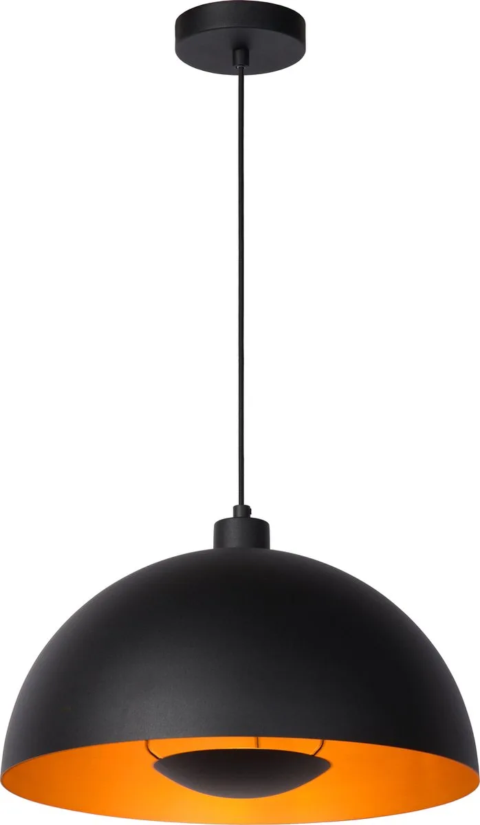 SIEMON - Hanglamp - Ø 40 cm - 1xE27 by Lucide in Black – product photo