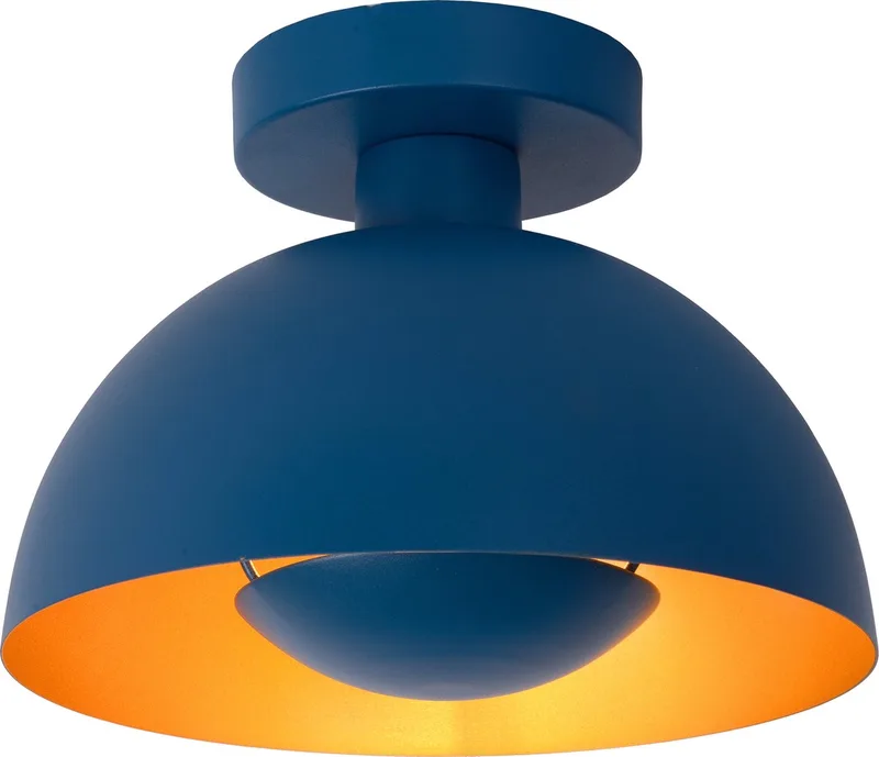 SIEMON - Plafonnière (Plafondlamp) - Ø 25 cm - 1xE27 van Lucide in Blauw – productfoto