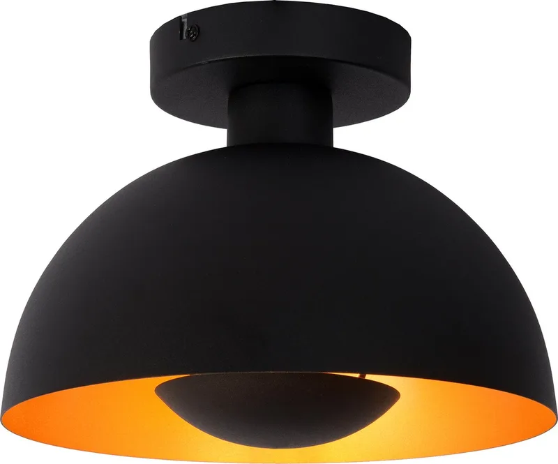SIEMON - Plafonnière (Plafondlamp) - Ø 25 cm - 1xE27 von Lucide in Schwarz – Produktfoto