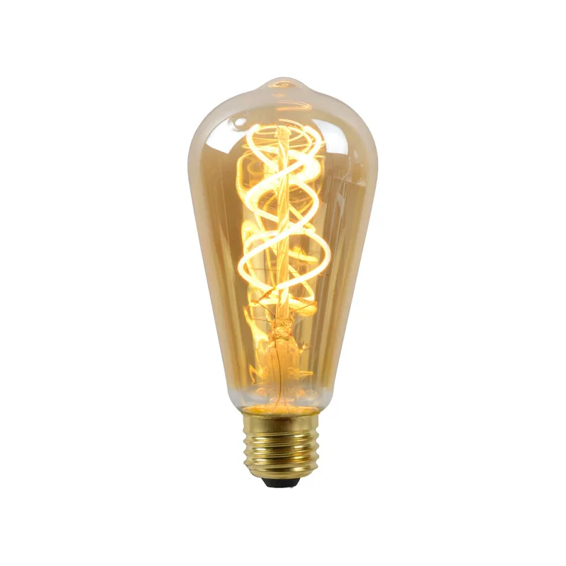 ST64 - Filament lamp - Ø 6,4 cm - LED 3 StepDim (Memory) - E27 - 1x4,9W 2200K - Amber von Lucide – Produktfoto