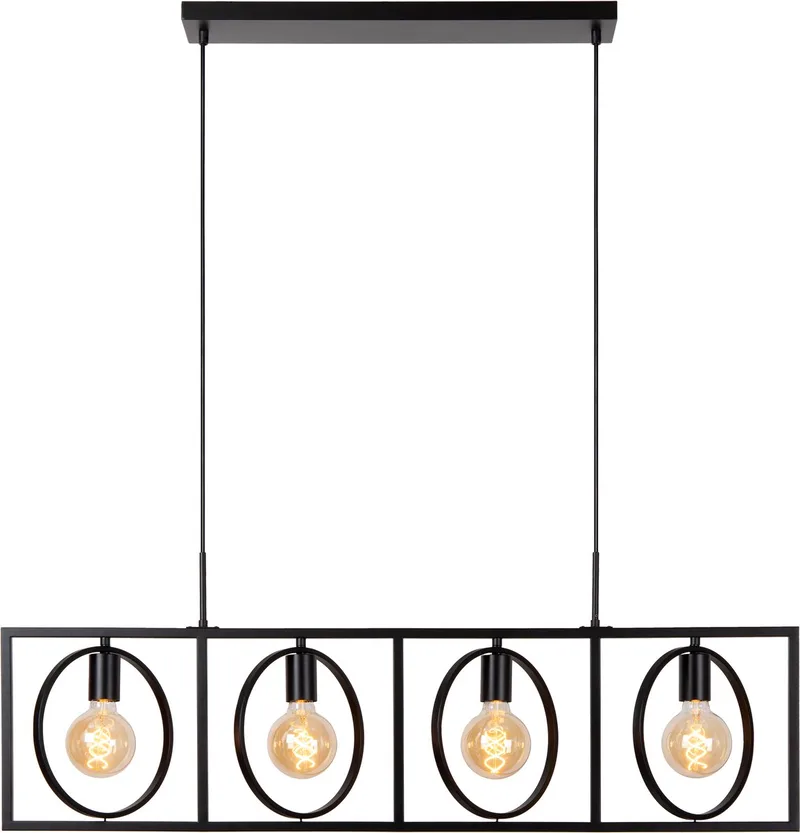 SUUS - Hanglamp - 4xE27 de Lucide en Noir – photo produit