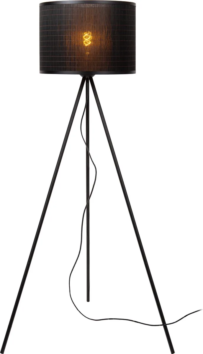 TAGALOG - Vloerlamp - Ø 55 cm - 1xE27 - Japandi de Lucide en Noir – photo produit