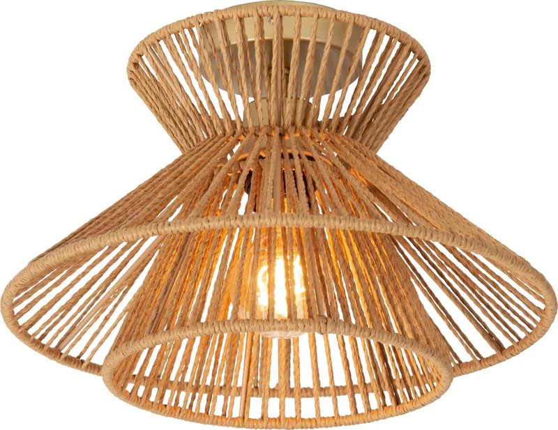 TASMAN - Plafonnière (Plafondlamp) - Ø 32 cm - 1xE27 - Japandi de Lucide en Naturel – photo produit