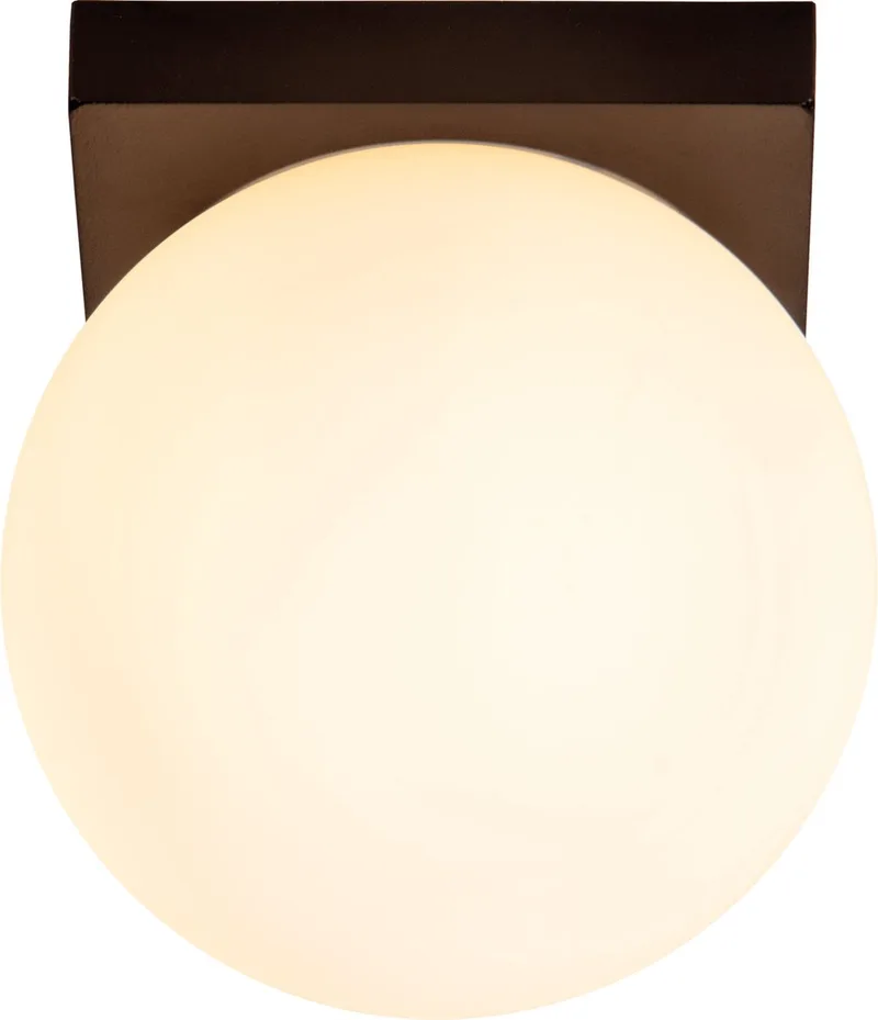 TASSA - Plafonnière (Plafondlamp) Badkamer - Ø 13,5 cm - LED Dim to warm - 1x12W 1800K/3000K - IP40 fra Lucide i Sort – produktbillede