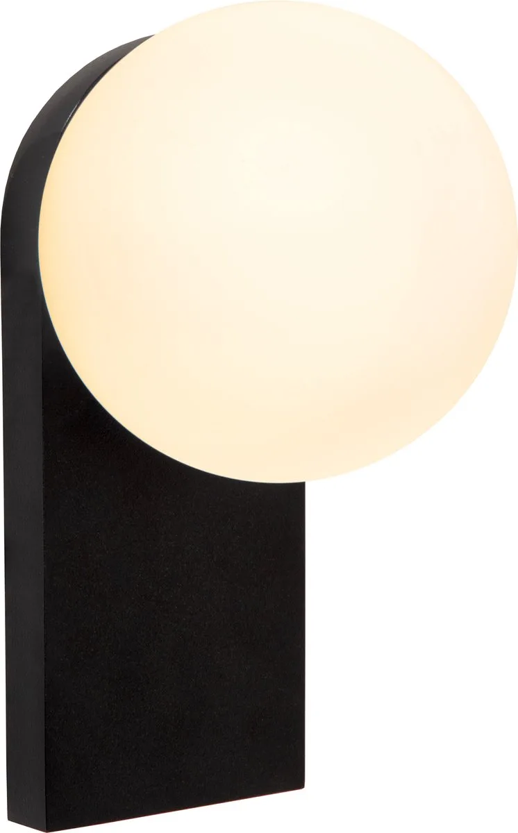 TASSA - Wandlamp Badkamer - LED Dim to warm - 1x10W 1800K/3000K - IP44 de Lucide en Noir – photo produit