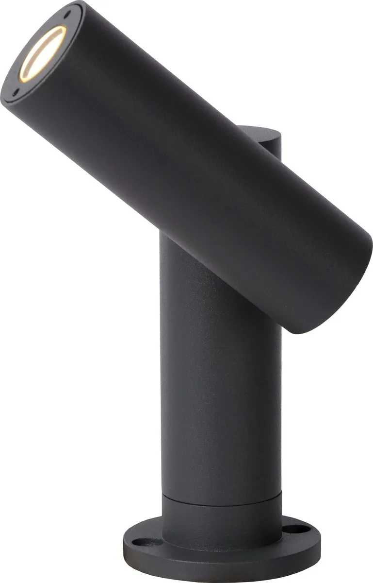 LED-Sockelleuchte Tatum mit drehbarem Spot von Lucide in Anthrazit – Produktfoto