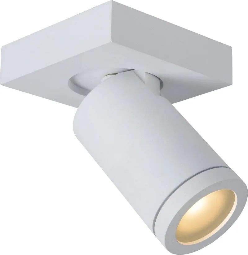 TAYLOR - Plafondspot (Plafondlamp) Badkamer - LED Dim to warm - GU10 (MR16) - 1x5W 2200K/3000K - IP44 by Lucide in White – product photo