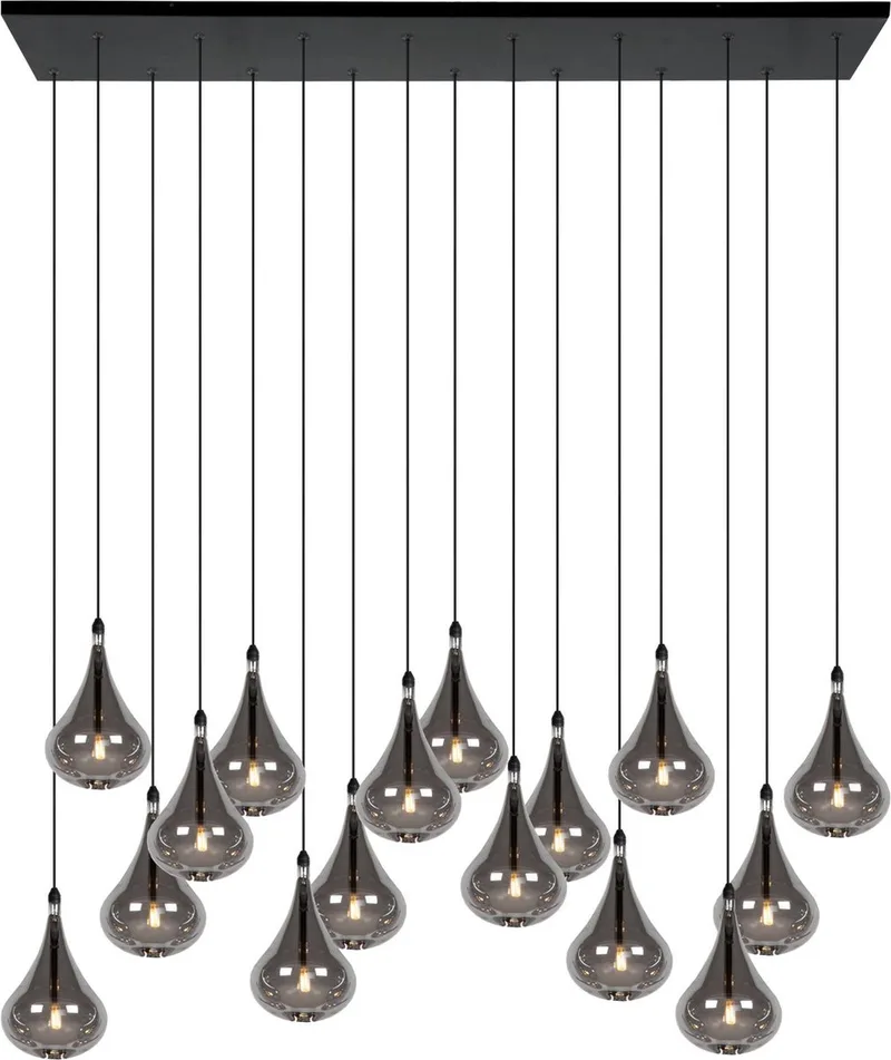 TEARS - Hanglamp - LED Dimbaar - G4 - 16x1,5W 3000K by Lucide in Black – product photo