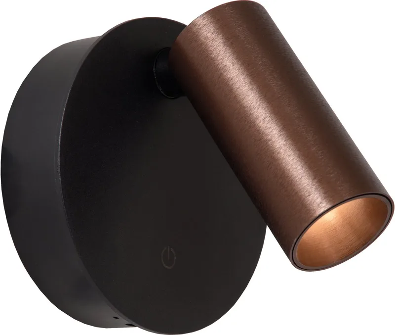 TONI - Oplaadbare Wandspot / Wandlamp - Accu/Batterij - Ø 8,1 cm - LED Dimbaar - CCT - 1x2W 2700K/4000K - Magnetisch van Lucide in Koffie – productfoto