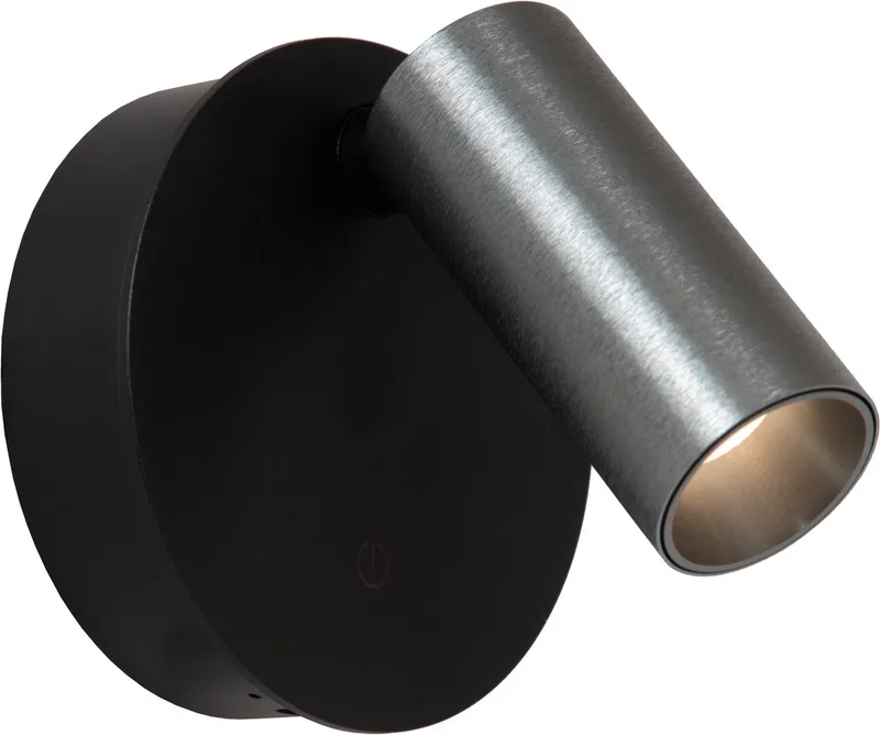 TONI - Oplaadbare Wandspot / Wandlamp - Accu/Batterij - Ø 8,1 cm - LED Dimbaar - CCT - 1x2W 2700K/4000K - Magnetisch von Lucide in Grijs ijzer – Produktfoto