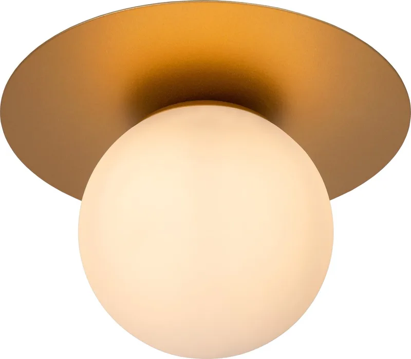 TRICIA - Plafonnière (Plafondlamp) - Ø 25 cm - 1xE27 - Mat Goud / Messing van Lucide in Mat Goud, Messing – productfoto
