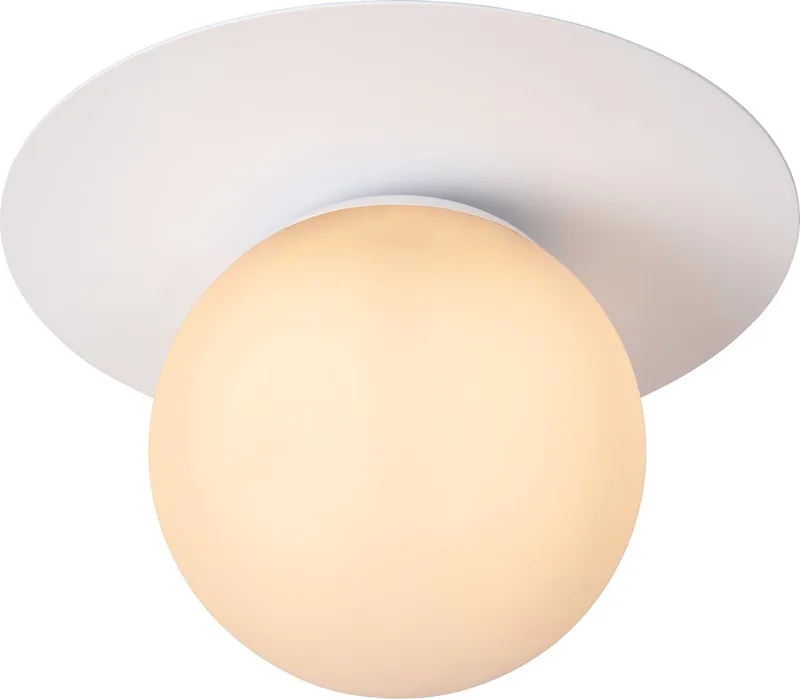 TRICIA - Plafonnière (Plafondlamp) - Ø 25 cm - 1xE27 de Lucide en Blanc – photo produit