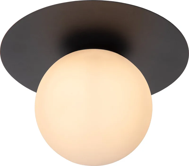 TRICIA - Plafonnière (Plafondlamp) - Ø 25 cm - 1xE27 van Lucide in Zwart – productfoto