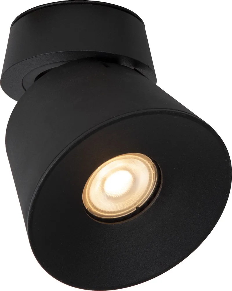 TRIGONO - Plafondspot (Plafondlamp) - Ø 10,5 cm - 1xGU10 (MR16) de Lucide en Noir – photo produit