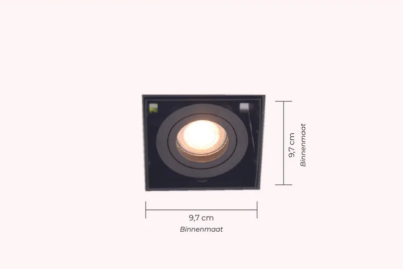 TRIMLESS - Inbouwspot - 1xGU10 fra Lucide i Sort – produktbillede