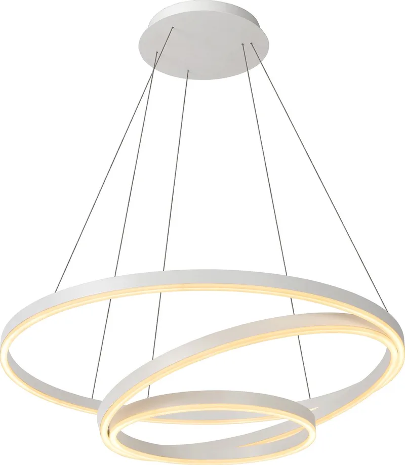 TRINITI - Hanglamp - Ø 80 cm - LED Dimbaar - 3000K van Lucide in Wit – productfoto