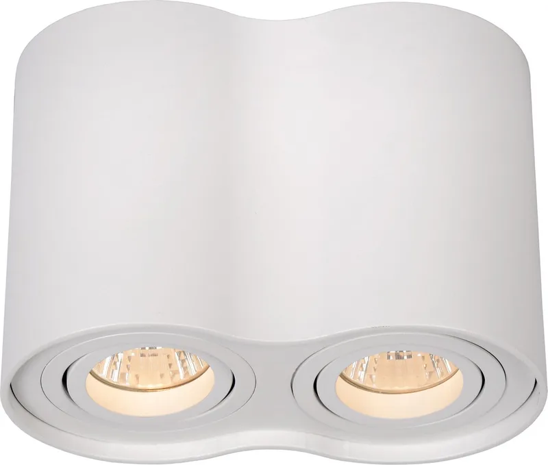 TUBE - Plafondspot (Plafondlamp) - 2xGU10 (MR16) de Lucide en Blanc – photo produit