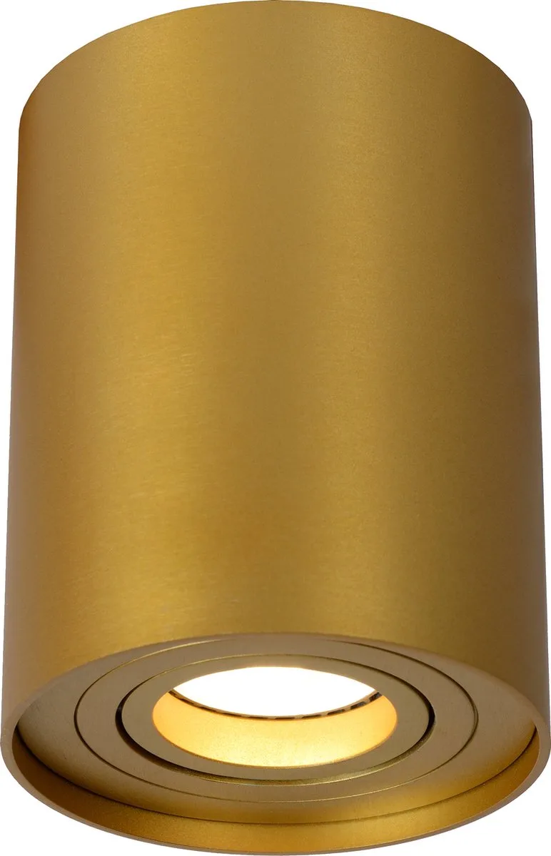 TUBE - Plafondspot (Plafondlamp) - Ø 9,6 cm - 1xGU10 (MR16) - Mat Goud / Messing de Lucide en Mat Goud, Laiton – photo produit