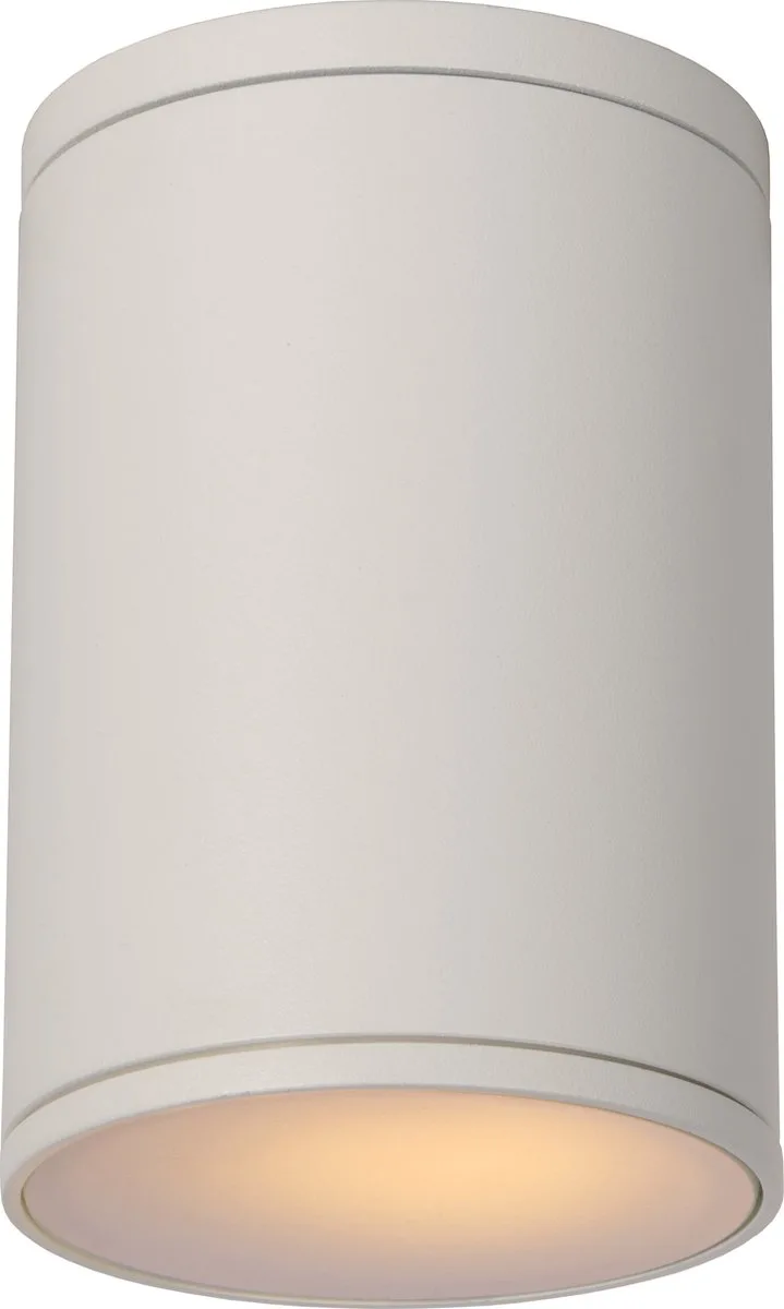 TUBIX - Plafondspot (Plafondlamp) Binnen/Buiten - Ø 10,8 cm - 1xE27 - IP54 fra Lucide i Hvid – produktbillede