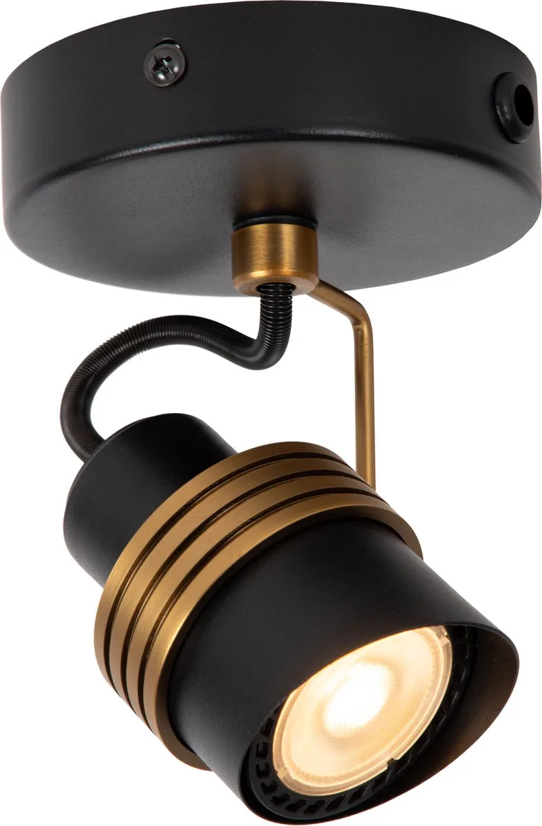 TUNDRAN - Plafondspot (Plafondlamp) - 1xGU10 de Lucide en Noir – photo produit