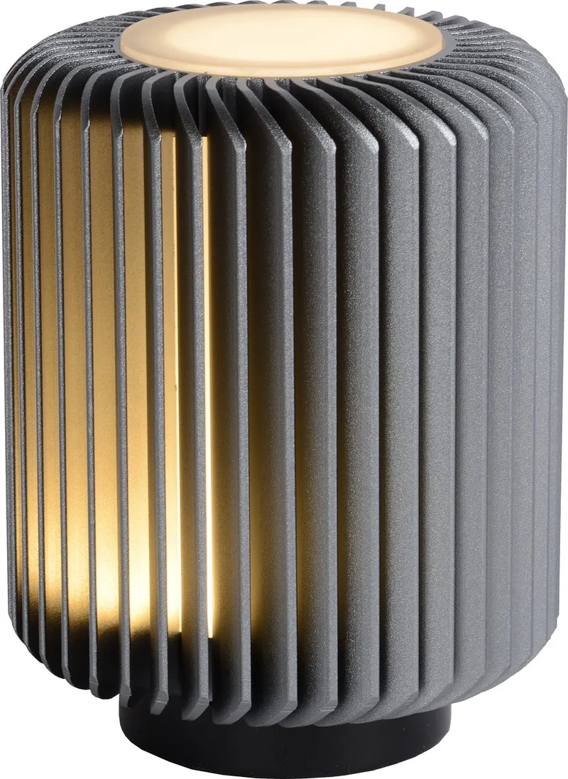TURBIN - Tafellamp - Ø 10,6 cm - LED - 1x5W 3000K van Lucide in Grijs – productfoto