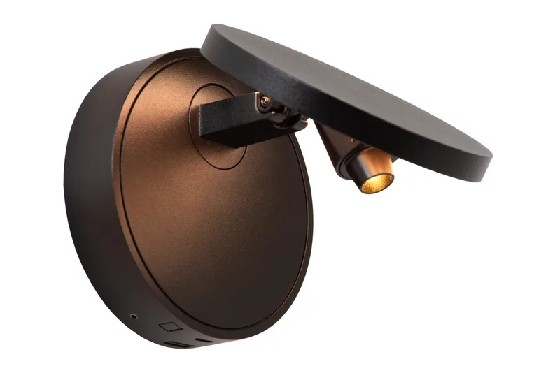 UFOR - Wandlamp - Ø 12 cm - LED Dim to warm - 1800K/3000K - Zwart - Premium fra Lucide – produktbillede