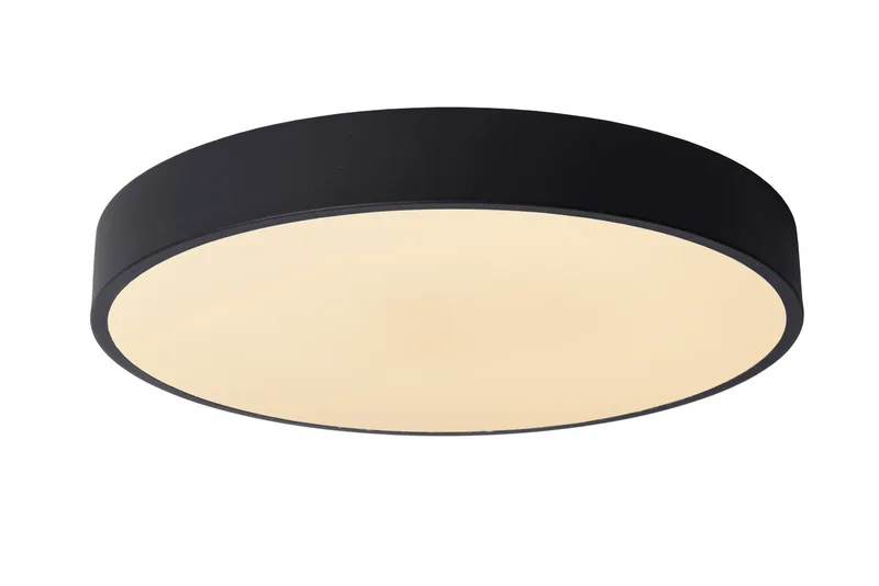 UNAR - Plafonnière - Ø 39,5 cm - LED 3 StepDim (Memory) - 1x24W 2700K - Zwart von Lucide – Produktfoto