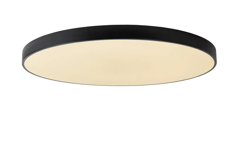 UNAR - Plafonnière - Ø 80 cm - LED 3 StepDim (Memory) - 1x80W 2700K - Zwart fra Lucide – produktbillede