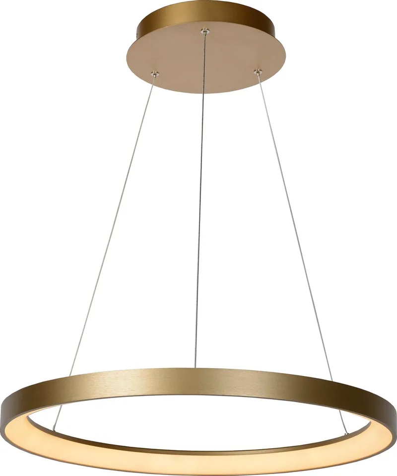 Suspension LED à intensité variable Vidal de Lucide en Mat Goud, Laiton – photo produit