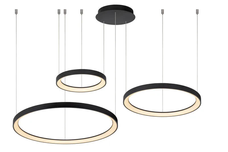 VIDAL - Hanglamp - Ø 78 cm - LED Dimb. - 1x120W 2700K - Zwart fra Lucide – produktbillede