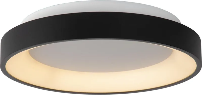 VIDAL - Plafonnière (Plafondlamp) - Ø 28 cm - LED Dimbaar - 1x20W 2700K fra Lucide i Sort – produktbillede