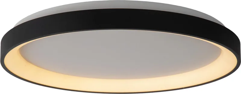 Dimmbare LED-Deckenleuchte Vidal von Lucide in Schwarz – Produktfoto