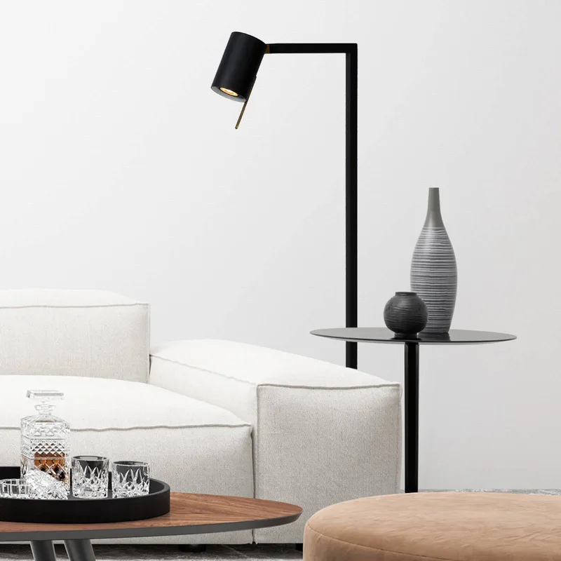 Vloerlamp Lesley, hoogte 130 cm, metaal fra Lucide i Sort – produktbillede